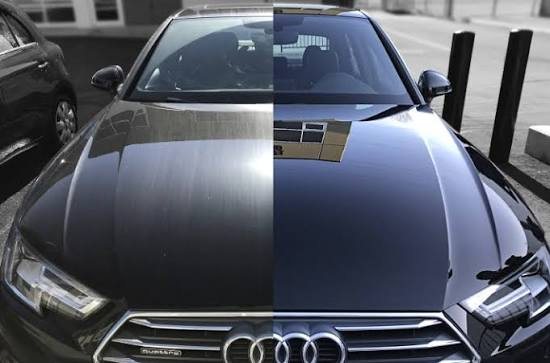Audi luxury car paint correction and gloss enhancement